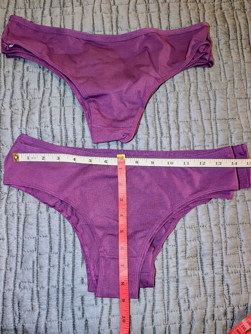 LARGE Women’s Purple Cotton Bikini Briefs Underwear Panties - 6 Pack